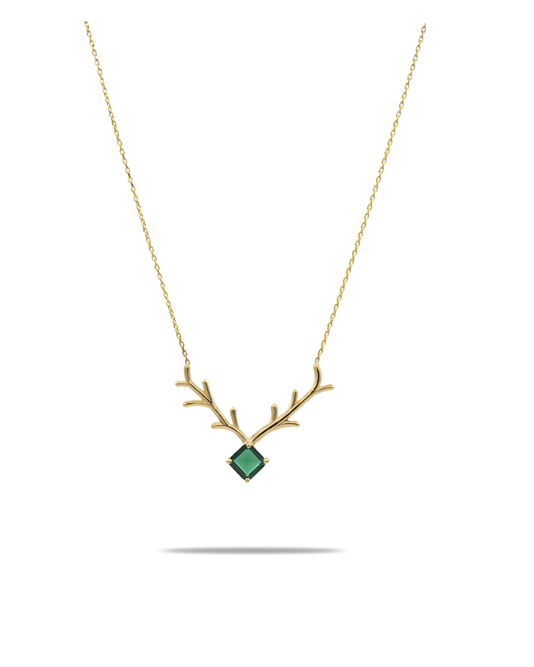 NC0005-1.jpg گردنبند شاخ گوزن سبز - Image 1